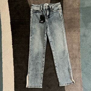 PAIGE Mineral Wash jeans with ankle slits size 26P